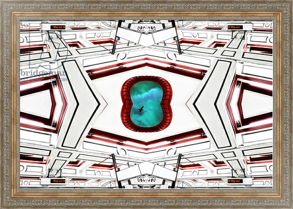 Постер Ceiling portal sky bird, 2014 с типом исполнения На холсте в раме в багетной раме 484.M48.310