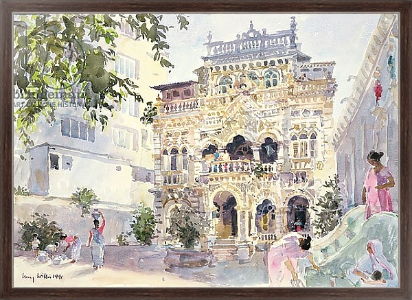 Постер House on the Hill, Bombay, 1991 с типом исполнения На холсте в раме в багетной раме 221-02