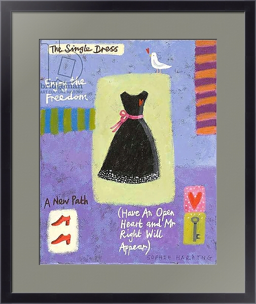 Постер The Single Dress с типом исполнения Под стеклом в багетной раме 221-01