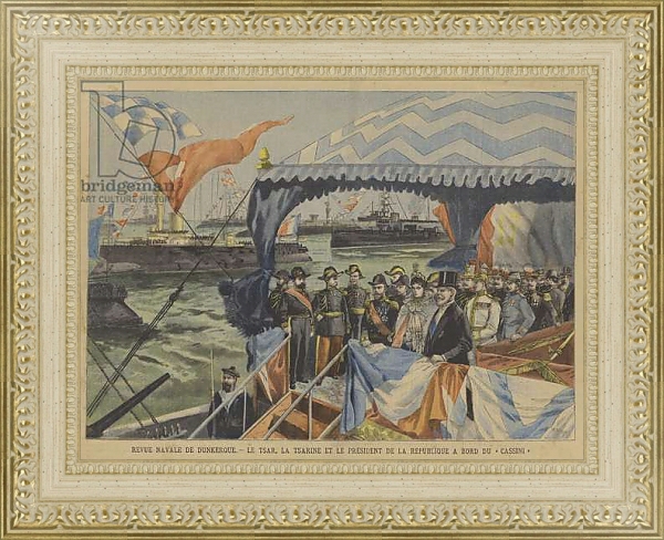 Постер Visit to France by Tsar Nicholas II and Tsarina Alexandra of Russia с типом исполнения Акварель в раме в багетной раме 484.M48.725