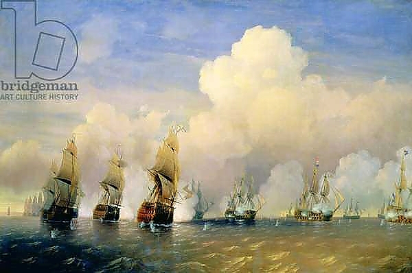 Постер The Russo-Swedish Sea War near Kronstadt in 1790 1 с типом исполнения На холсте без рамы