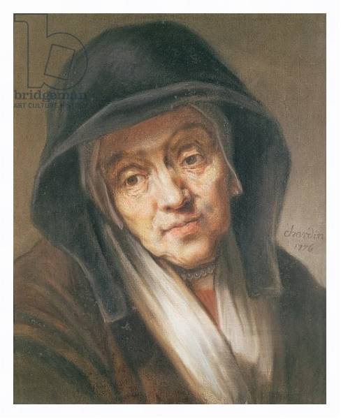 Постер Copy of a portrait by Rembrandt of his mother, 1776 с типом исполнения На холсте в раме в багетной раме 221-03