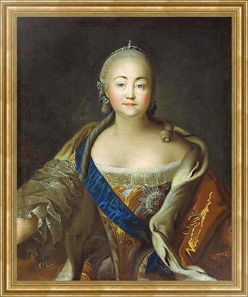 Постер Портрет императрицы Елизаветы Петровны 3 с типом исполнения На холсте в раме в багетной раме NA033.1.051