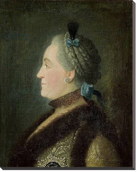 Постер Portrait of Catherine II of Russia, after a painting by Dimitri Gregorievich Levitsky с типом исполнения На холсте без рамы