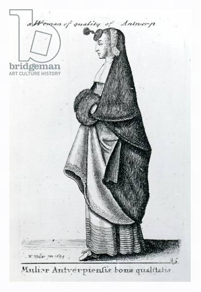 Постер Woman of Quality from Antwerp, 1643 с типом исполнения На холсте в раме в багетной раме 221-03