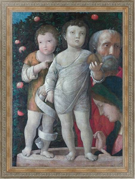 Постер Святое семейство и святой Джон с типом исполнения На холсте в раме в багетной раме 484.M48.310