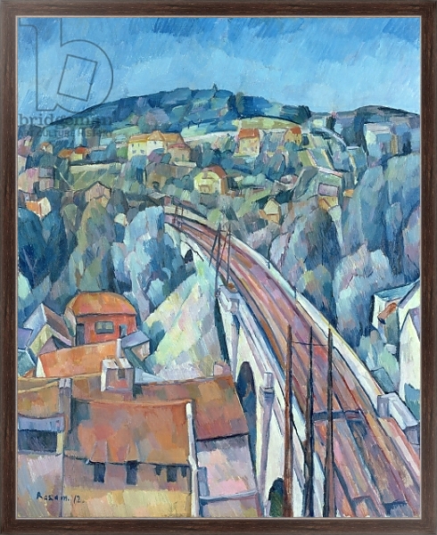 Постер The Railway Bridge at Meulen с типом исполнения На холсте в раме в багетной раме 221-02