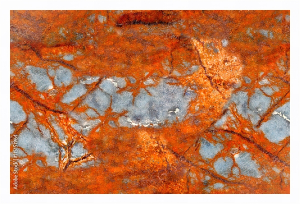 Постер Оранжевый минерал с типом исполнения На холсте в раме в багетной раме 221-03