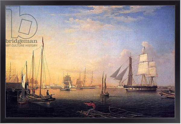 Постер Baltimore Harbour, 1850 с типом исполнения На холсте в раме в багетной раме 221-01