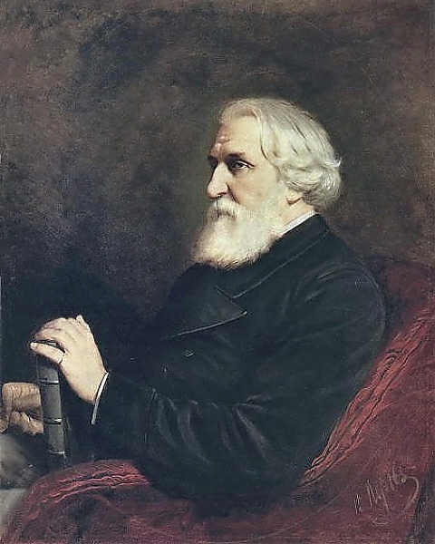 Постер Портрет писателя Ивана Сергеевича Тургенева. 1872 с типом исполнения На холсте без рамы