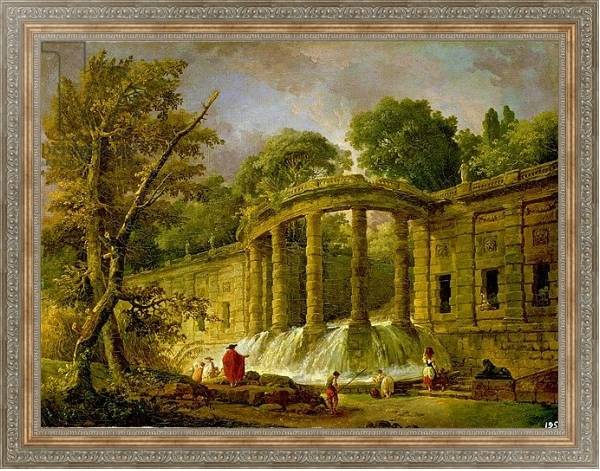 Постер Pavilion with Cascade, 1760 с типом исполнения На холсте в раме в багетной раме 484.M48.310
