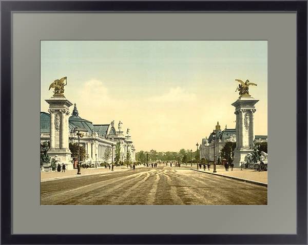Постер Франция. Париж, проспект Никола II с типом исполнения Под стеклом в багетной раме 221-01