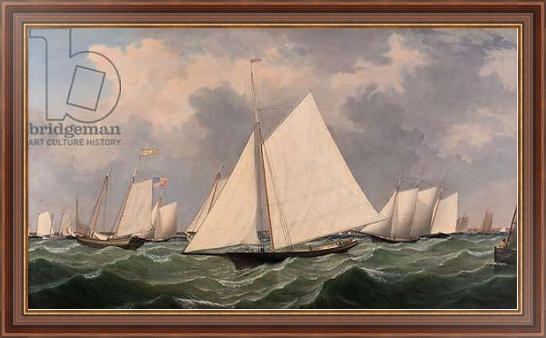Постер New York Yacht Club Regatta, 1856 с типом исполнения На холсте в раме в багетной раме 35-M719P-83