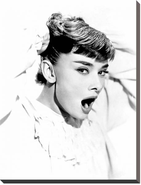 Постер Хепберн Одри 336 с типом исполнения На холсте без рамы