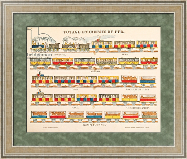Постер Rail Travel in 1845 с типом исполнения Акварель в раме в багетной раме 485.M40.584