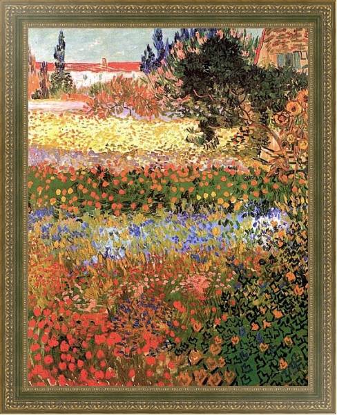 Постер Цветущий сад 2 с типом исполнения На холсте в раме в багетной раме 484.M48.640
