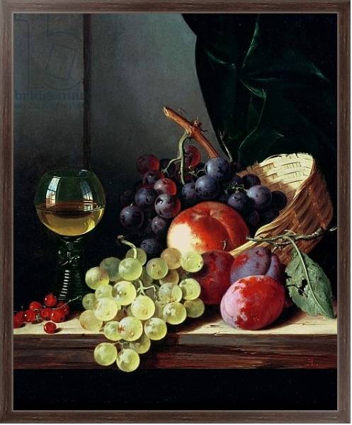 Постер Grapes and plums 1 с типом исполнения На холсте в раме в багетной раме 221-02