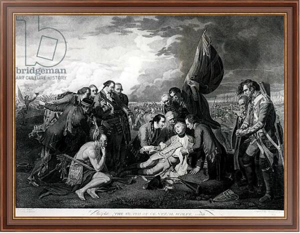 Постер The Death of General Wolfe 1759, engraved by Augustin Legrand с типом исполнения На холсте в раме в багетной раме 35-M719P-83