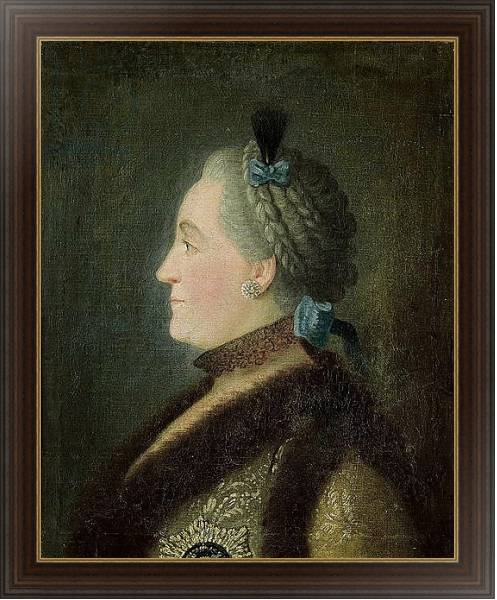 Постер Portrait of Catherine II of Russia, after a painting by Dimitri Gregorievich Levitsky с типом исполнения На холсте в раме в багетной раме 1.023.151