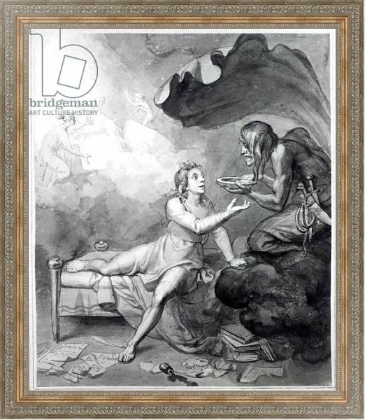 Постер Thomas Chatterton receives a bowl of poison from Despair с типом исполнения На холсте в раме в багетной раме 484.M48.310