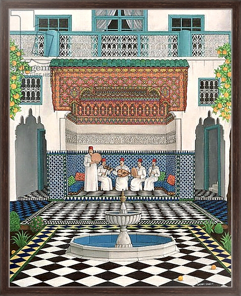 Постер A Riad in Marrakech, 1992 с типом исполнения На холсте в раме в багетной раме 221-02