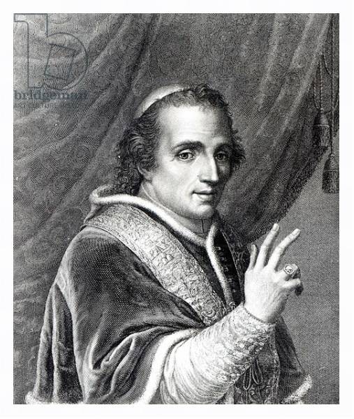 Постер Pope Pius VII, engraved by Rafaello Morghen с типом исполнения На холсте в раме в багетной раме 221-03