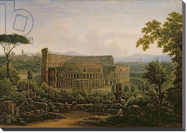 Постер View of the Colosseum from the Palatine Hill, Rome, 1816 с типом исполнения На холсте без рамы