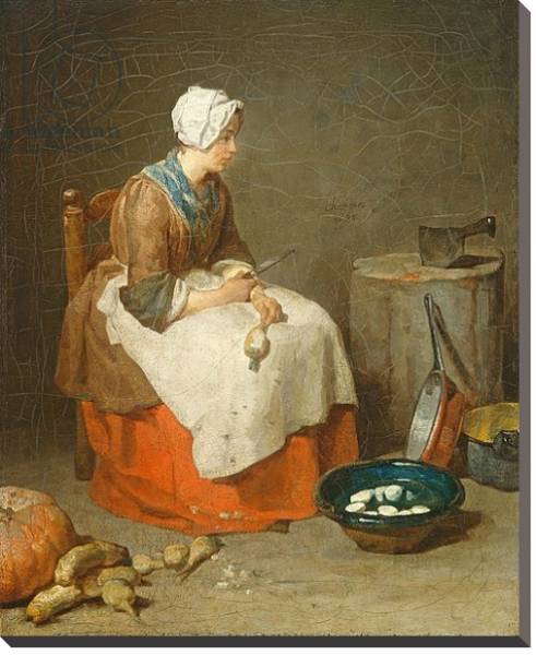 Постер The Kitchen Maid, 1738 с типом исполнения На холсте без рамы