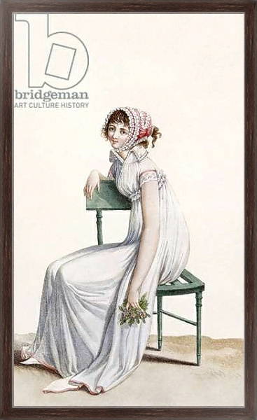 Постер Robe Chemise, illustration from 'Journal des Dames et des Modes', 1799 с типом исполнения На холсте в раме в багетной раме 221-02
