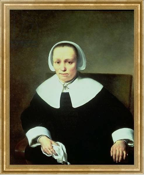 Постер Portrait of a Lady with White Collar and Cuffs с типом исполнения На холсте в раме в багетной раме NA033.1.051