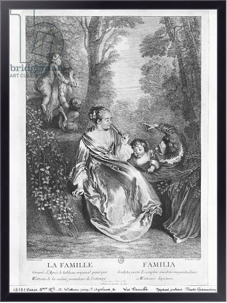 Постер The Family, engraved by Pierre Aveline с типом исполнения На холсте в раме в багетной раме 221-01
