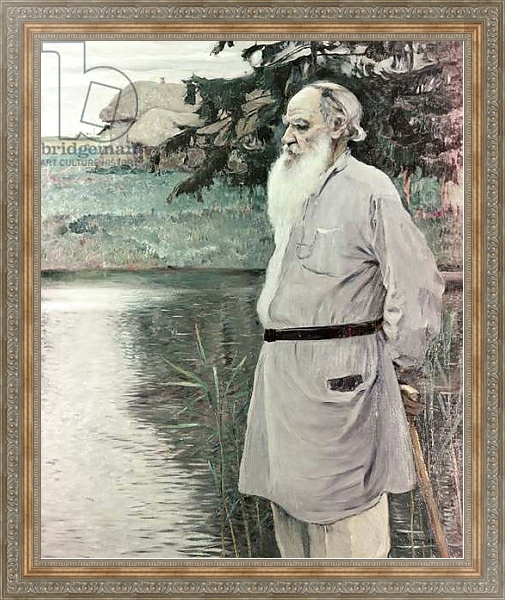 Постер Portrait of Leo Tolstoy с типом исполнения На холсте в раме в багетной раме 484.M48.310