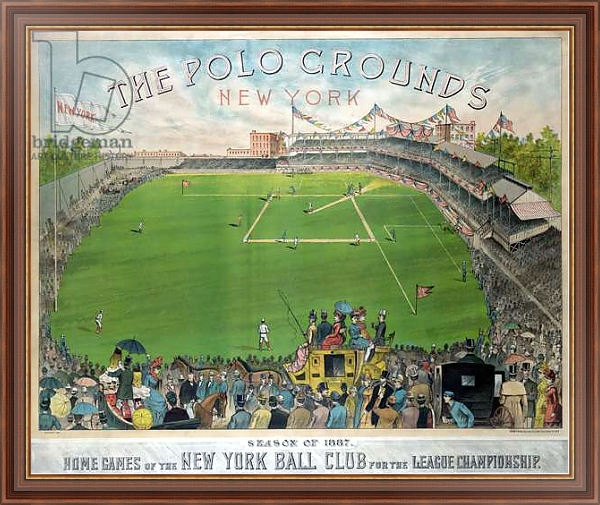 Постер The Polo Gronds, New York, pub. 1887 с типом исполнения На холсте в раме в багетной раме 35-M719P-83