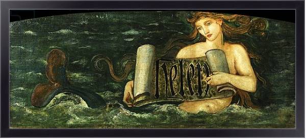 Постер Helen, a Mermaid, c.1880 с типом исполнения На холсте в раме в багетной раме 221-01