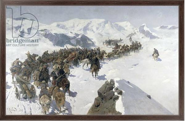 Постер Count Argutinsky crossing the Caucasian Range, 1892 с типом исполнения На холсте в раме в багетной раме 221-02