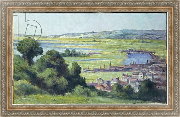 Постер View of Honfleur с типом исполнения На холсте в раме в багетной раме 484.M48.310