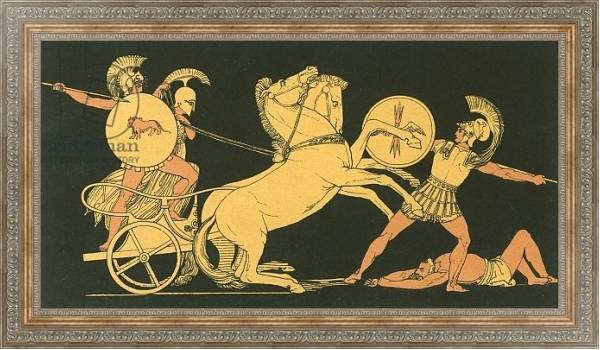 Постер Diomed casting his spear againt Ares с типом исполнения На холсте в раме в багетной раме 484.M48.310