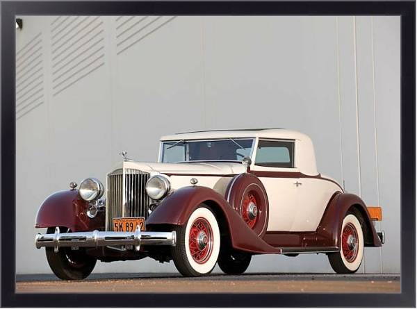 Постер Packard Eight Coupe '1934 с типом исполнения На холсте в раме в багетной раме 221-01