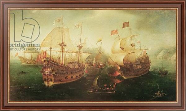 Постер Naval Battle, 1605 с типом исполнения На холсте в раме в багетной раме 35-M719P-83