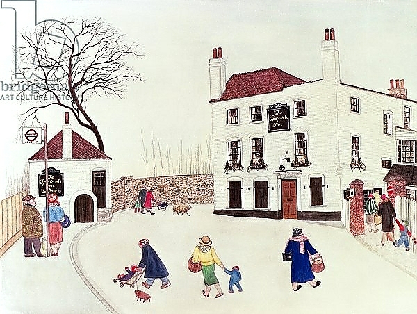 Постер The Spaniard's Inn, Hampstead Heath с типом исполнения На холсте без рамы