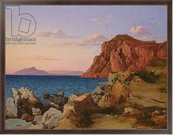 Постер Rocky Landscape, 19th century с типом исполнения На холсте в раме в багетной раме 221-02