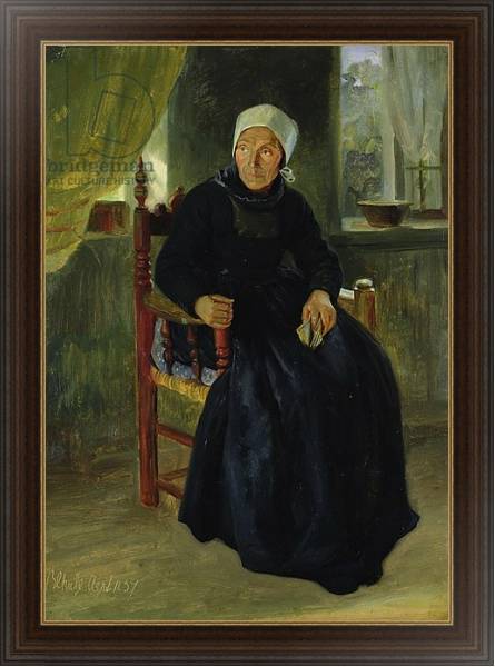 Постер A Woman from Blankenese, 1837 с типом исполнения На холсте в раме в багетной раме 1.023.151