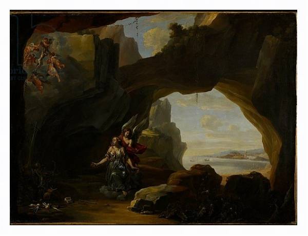 Постер The Magdalen in a Cave, c.1650 с типом исполнения На холсте в раме в багетной раме 221-03
