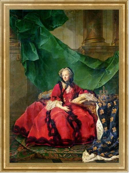 Постер Portrait of Maria Leszczynska in Daily Dress с типом исполнения На холсте в раме в багетной раме NA033.1.051