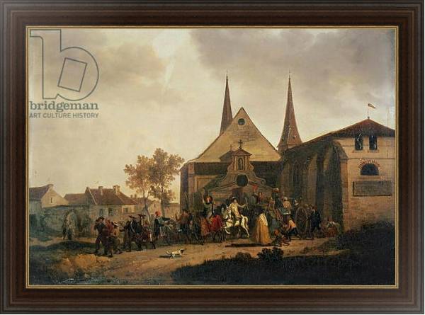 Постер Pillage of a Church during the Revolution с типом исполнения На холсте в раме в багетной раме 1.023.151