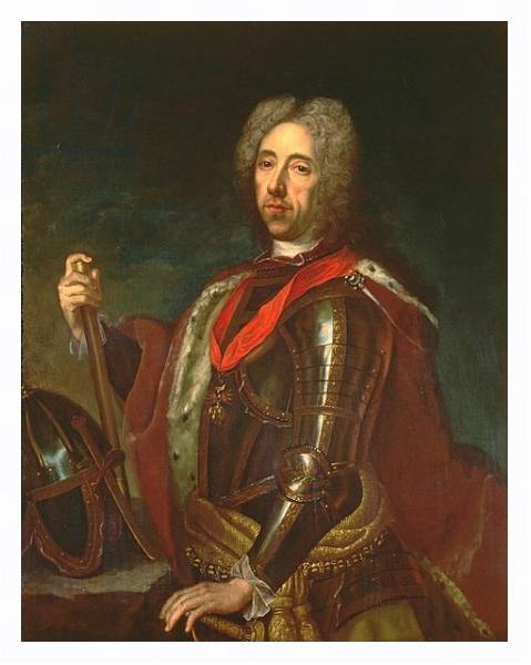 Постер Prince Eugene of Savoy at the Siege of Belgrade, 16th August 1717 с типом исполнения На холсте в раме в багетной раме 221-03