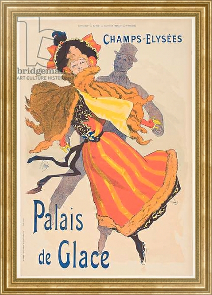 Постер Poster advertising the Palais de Glace, Champs Elysees с типом исполнения На холсте в раме в багетной раме NA033.1.051