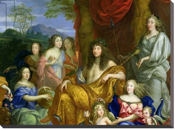 Постер The Family of Louis XIV 1670 с типом исполнения На холсте без рамы