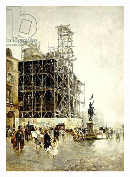 Постер Place de Pyramides, с типом исполнения На холсте в раме в багетной раме 221-03