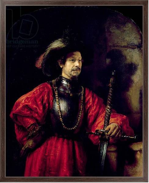 Постер Portrait of a man in military costume, 1650 с типом исполнения На холсте в раме в багетной раме 221-02